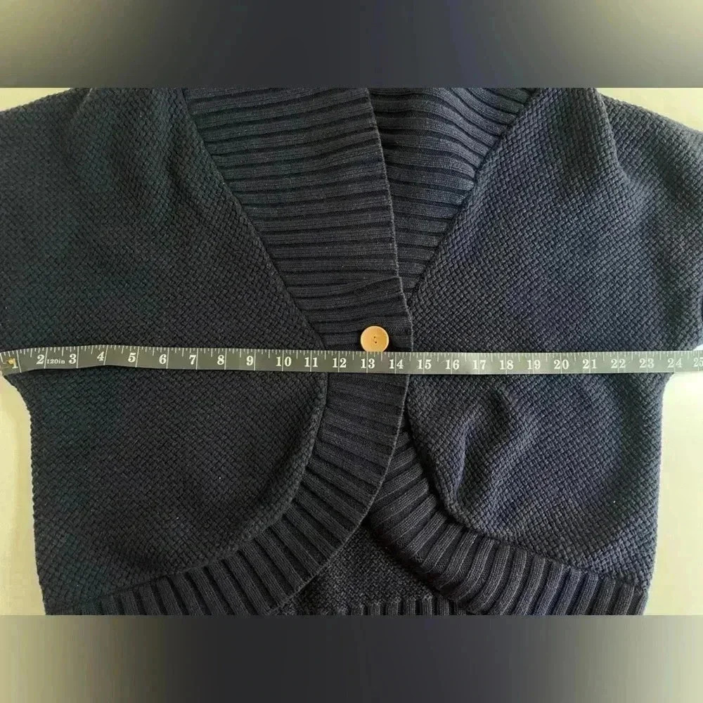 Tommy Hilfiger Navy Blue Knit Cardigan Sweater - Women’s XL - Picture 5 of 12